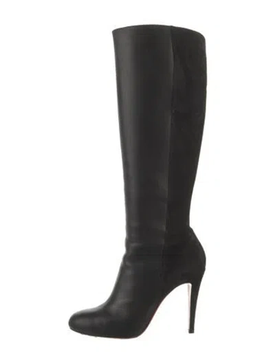 Pre-owned Christian Louboutin Leather Boots In Black