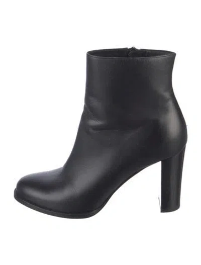 Pre-owned Christian Louboutin Leather Boots In Black