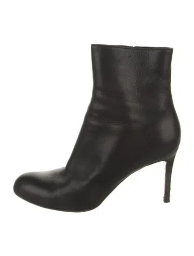 Pre-owned Christian Louboutin Leather Boots In Black