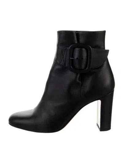 Pre-owned Christian Louboutin Leather Boots In Black