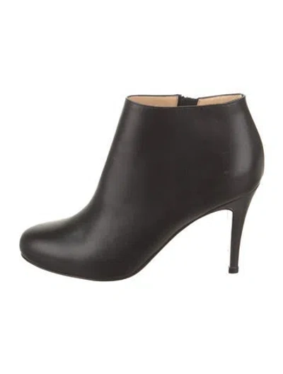 Pre-owned Christian Louboutin Leather Boots In Black