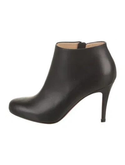 Pre-owned Christian Louboutin Leather Boots In Black