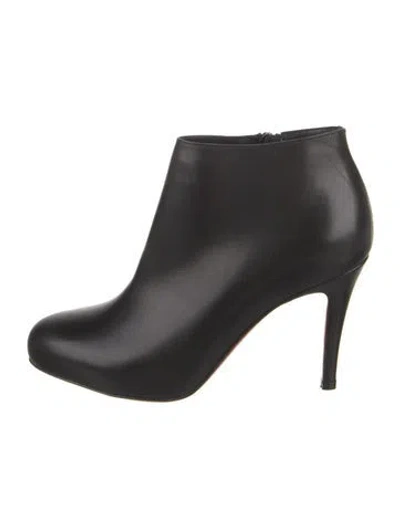 Pre-owned Christian Louboutin Leather Boots In Black
