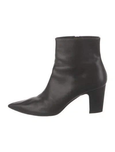 Pre-owned Christian Louboutin Leather Boots In Black