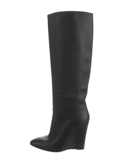 Pre-owned Christian Louboutin Leather Boots In Black