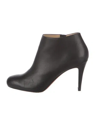 Pre-owned Christian Louboutin Leather Boots In Black