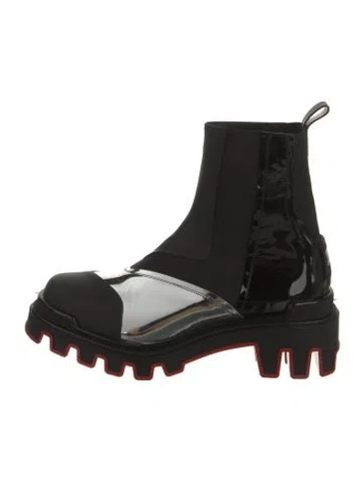 Pre-owned Christian Louboutin Leather Boots In Black