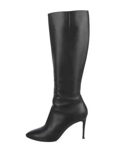 Pre-owned Christian Louboutin Leather Boots In Black
