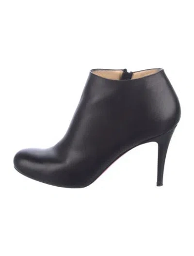 Pre-owned Christian Louboutin Leather Boots In Black