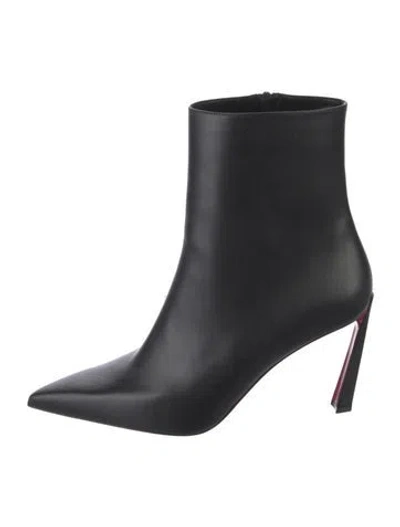 Pre-owned Christian Louboutin Leather Boots In Black