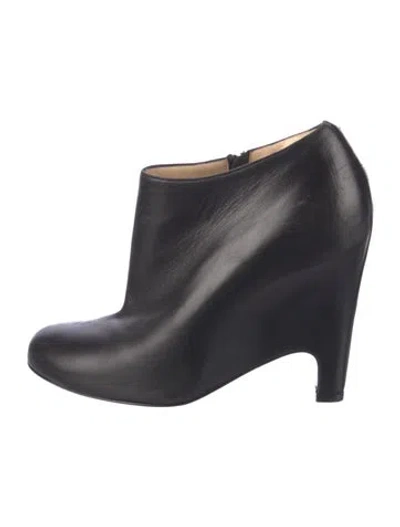 Pre-owned Christian Louboutin Leather Boots In Black