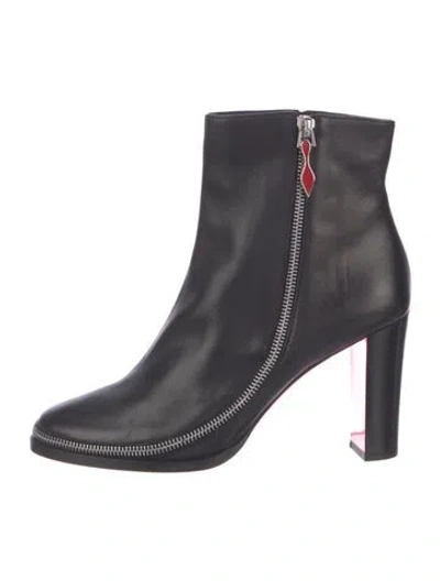 Pre-owned Christian Louboutin Leather Boots In Black