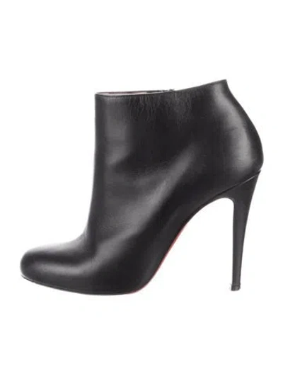 Pre-owned Christian Louboutin Leather Boots In Black
