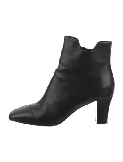 Pre-owned Christian Louboutin Leather Boots In Black