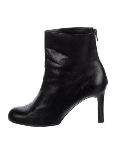 Pre-owned Christian Louboutin Leather Boots In Black