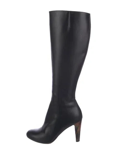 Pre-owned Christian Louboutin Leather Boots In Black