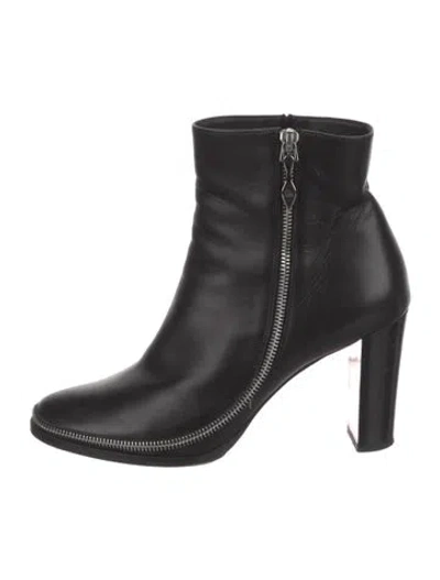 Pre-owned Christian Louboutin Leather Boots In Black