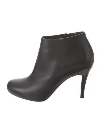 Pre-owned Christian Louboutin Leather Boots In Black