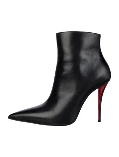Pre-owned Christian Louboutin Leather Boots In Black