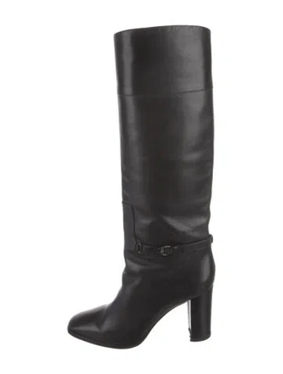 Pre-owned Christian Louboutin Leather Boots In Black