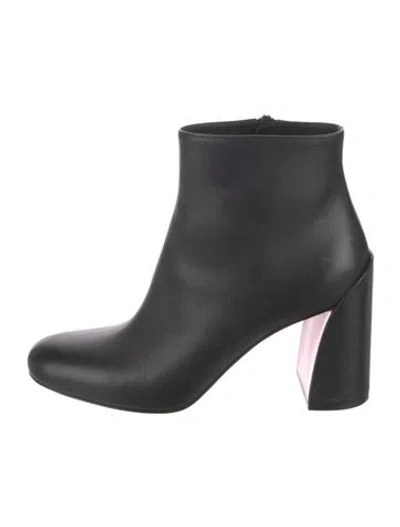 Pre-owned Christian Louboutin Leather Boots In Black