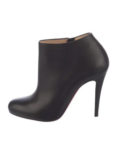 Pre-owned Christian Louboutin Leather Boots In Black