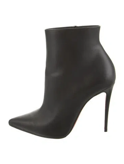 Pre-owned Christian Louboutin Leather Boots In Black