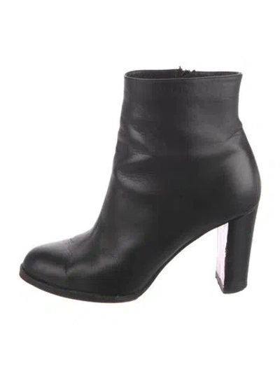 Pre-owned Christian Louboutin Leather Boots In Black