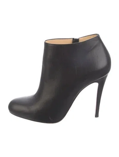 Pre-owned Christian Louboutin Leather Boots In Black