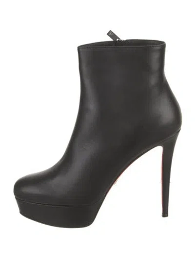 Pre-owned Christian Louboutin Leather Boots In Black