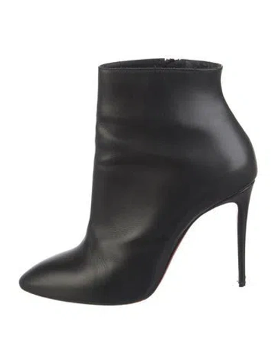 Pre-owned Christian Louboutin Leather Boots In Black