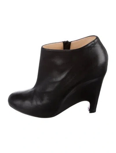 Pre-owned Christian Louboutin Leather Boots In Black