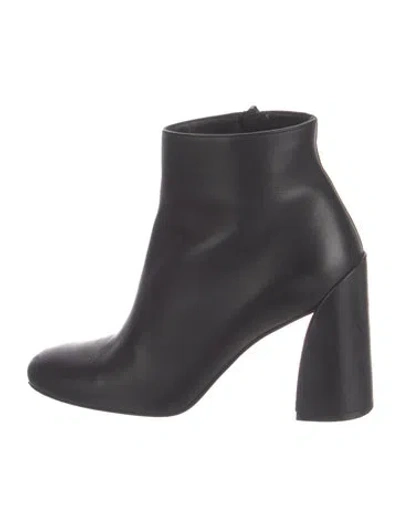Pre-owned Christian Louboutin Leather Boots In Black