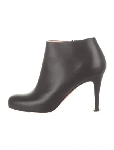 Pre-owned Christian Louboutin Leather Boots In Black