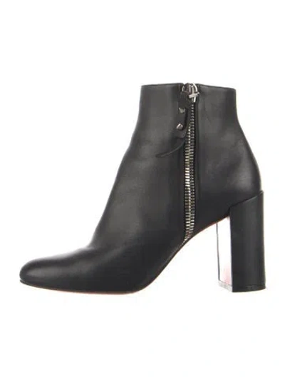 Pre-owned Christian Louboutin Leather Boots In Black