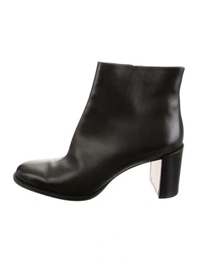 Pre-owned Christian Louboutin Leather Boots In Black