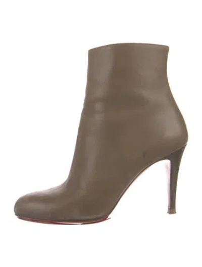 Pre-owned Christian Louboutin Leather Boots In Brown