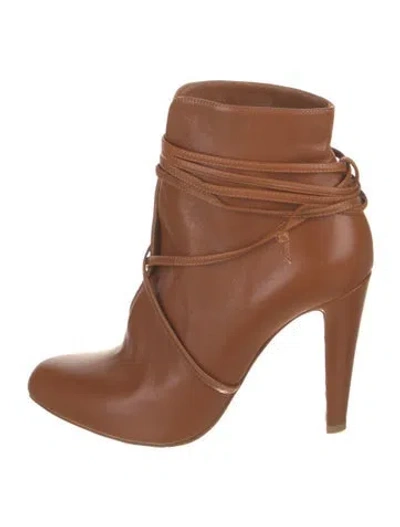 Pre-owned Christian Louboutin Leather Boots In Neutral