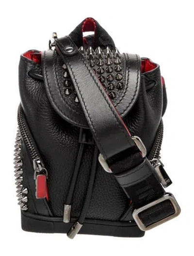 Pre-owned Christian Louboutin Leather Bucket Bag In Black