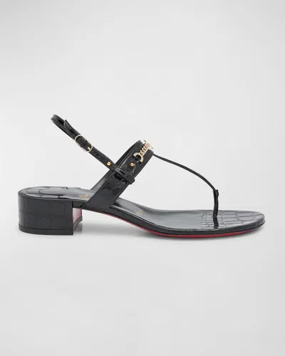 Christian Louboutin Mj Thong Sandal In Black