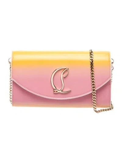 Pre-owned Christian Louboutin Leather Clutch In Multi
