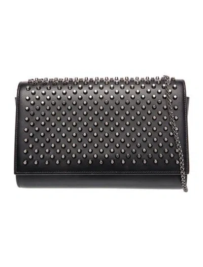 Pre-owned Christian Louboutin Leather Clutch W/ Tags In Black
