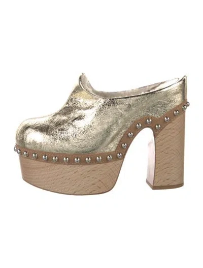 Pre-owned Christian Louboutin Leather Colorblock Pattern Mules