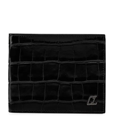 Christian Louboutin Leather Cool Card Wallet In Black