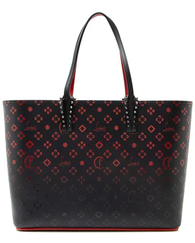 Christian Louboutin Leather Degrade Loubinthesky Spiked Cabata Tote (authentic Pre-loved) In Blue