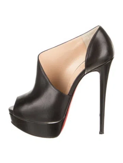 Pre-owned Christian Louboutin Leather D'orsay Pumps In Black