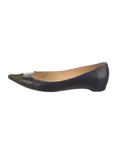 Pre-owned Christian Louboutin Leather Flats In Multi