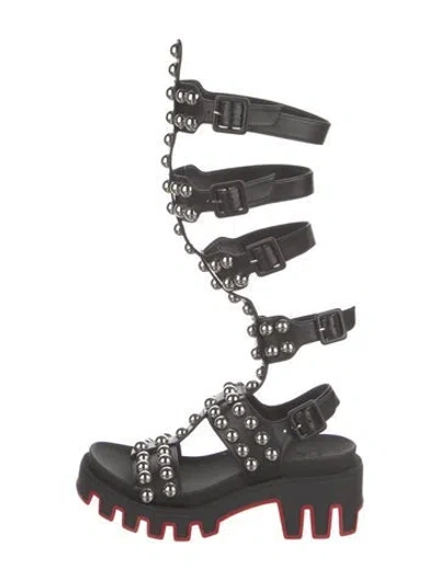 Pre-owned Christian Louboutin Leather Gladiator Sandals In Multi
