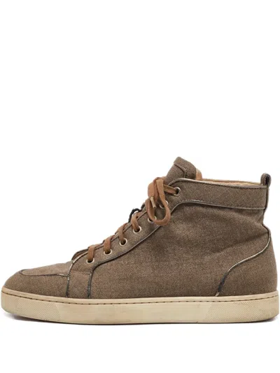 Pre-owned Christian Louboutin Leather High-top Sneakers