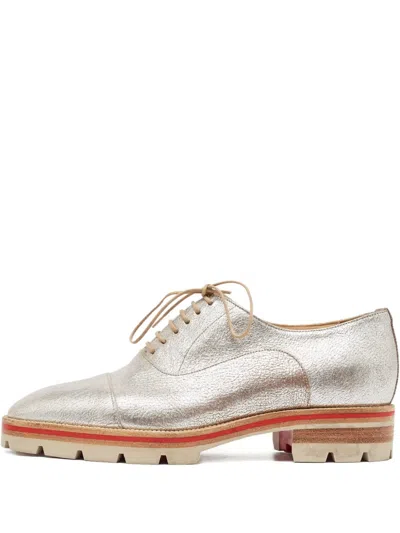 Pre-owned Christian Louboutin Leather Lace-up Oxford Shoes